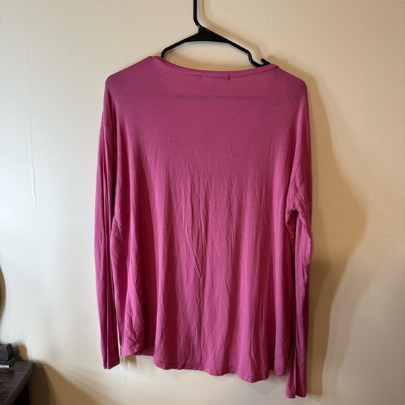 PINK Victoria's Secret Relaxed Pink Long Sleeve Blouse - Picture 2 of 6